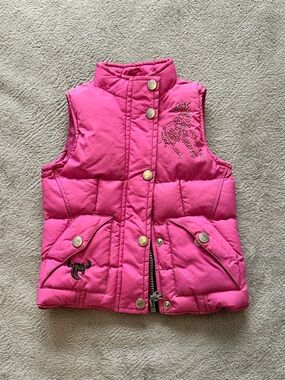 Cowgirl Hardware Hot Pink Baby Puffer Vest (12M)